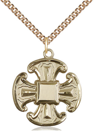14kt Gold Cross Medal