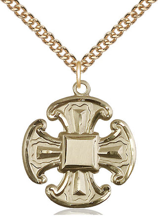 14kt Gold Cross Medal