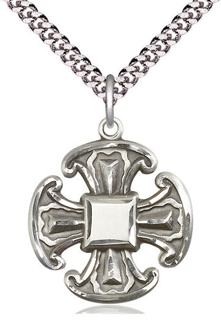 Sterling Silver Cross Medal Catholic Jewelry