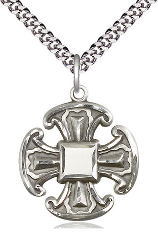 Sterling Silver Cross Medal Catholic Jewelry