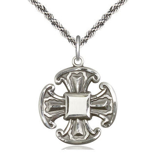 Sterling Silver Cross Medal Catholic Jewelry