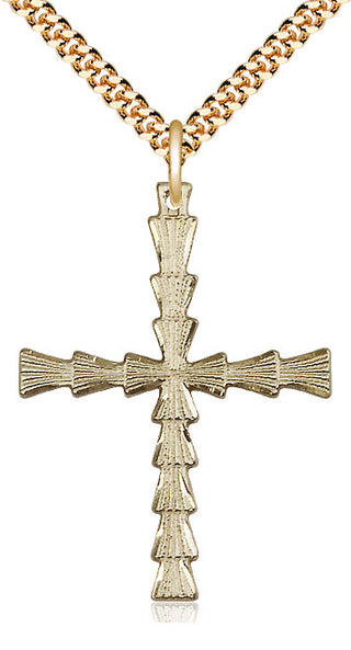 14kt Gold Filled Cross Medal Catholic Jewelry