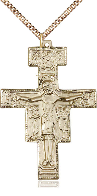 14kt Gold Filled San Damiano Medal Catholic Jewelry
