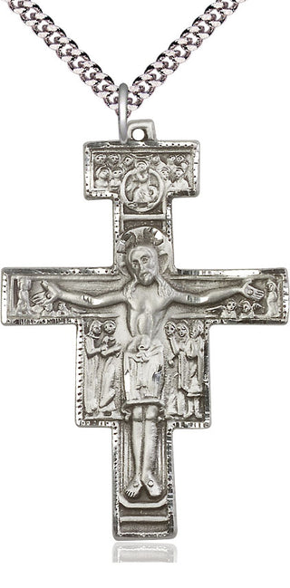 Sterling Silver San Damiano Medal Catholic Jewelry