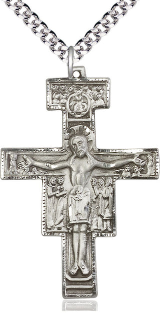 Sterling Silver San Damiano Medal Catholic Jewelry