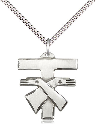 Sterling Silver Franciscan Cross Medal Religious Jewelry Engraved Catholic Saint Jewelry