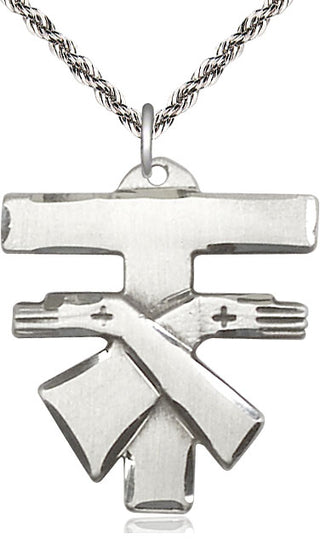 Sterling Silver Franciscan Cross Medal Catholic Jewelry Engraved Catholic Saint Jewelry