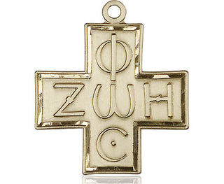 14kt Gold Filled Light & Life Cross Medal