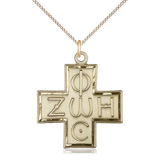 14kt Gold Light & Life Cross Medal
