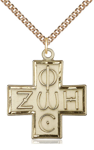 14kt Gold Light & Life Cross Medal