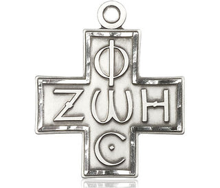 Sterling Silver Light & Life Cross Medal