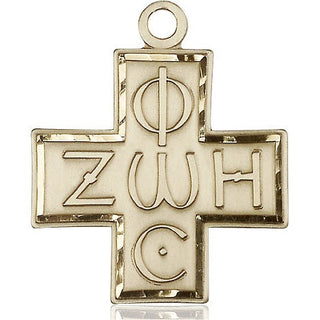 14kt Gold Light & Life Cross Medal