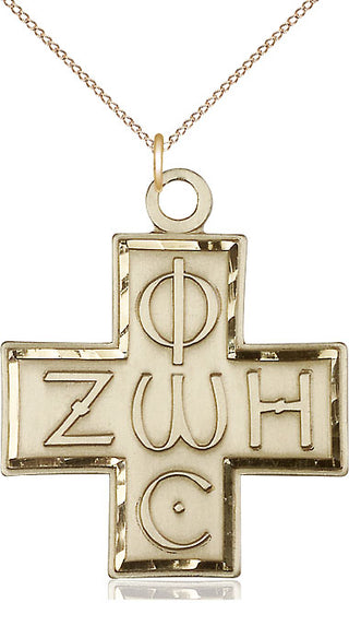 14kt Gold Light & Life Cross Medal