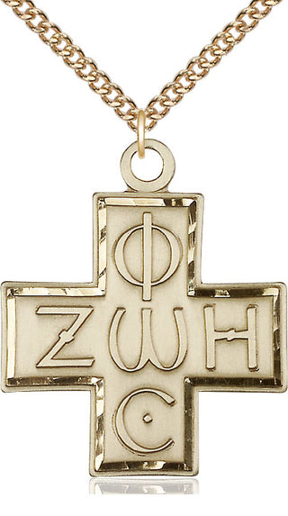 14kt Gold Light & Life Cross Medal