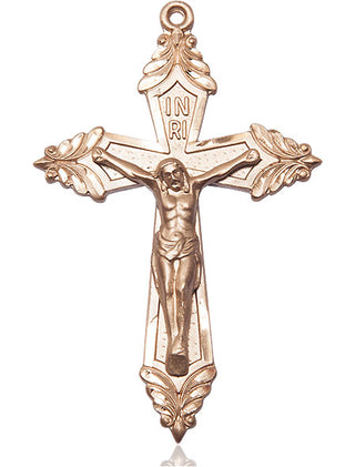 14kt Gold Crucifix Medal