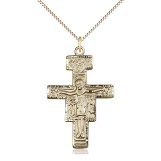 14kt Gold San Damiano Crucifix Medal