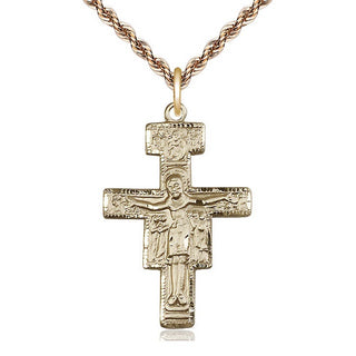 14kt Gold San Damiano Crucifix Medal