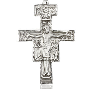 Pewter San Damiano Crucifix Medal