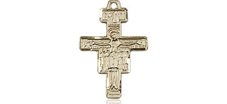 14kt Gold San Damiano Crucifix Medal