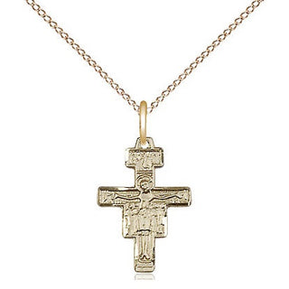 14kt Gold San Damiano Crucifix Medal