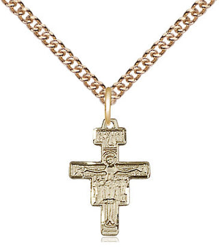 14kt Gold San Damiano Crucifix Medal