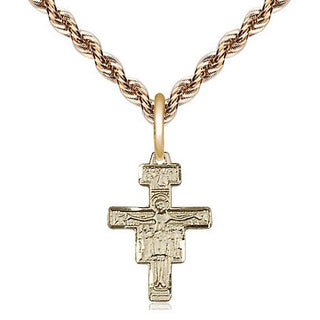 14kt Gold San Damiano Crucifix Medal
