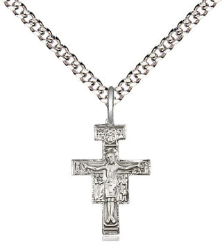 Sterling Silver San Damiano Crucifix Medal Religious and Catholic Jewelry