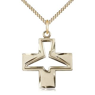 14kt Gold Filled Holy Spirit Medal Catholic Jewelry