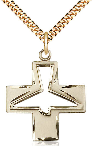 14kt Gold Filled Holy Spirit Medal Catholic Jewelry