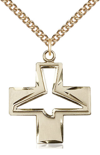 14kt Gold Holy Spirit Medal