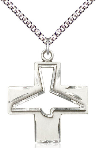 Sterling Silver Holy Spirit Medal Catholic Jewelry