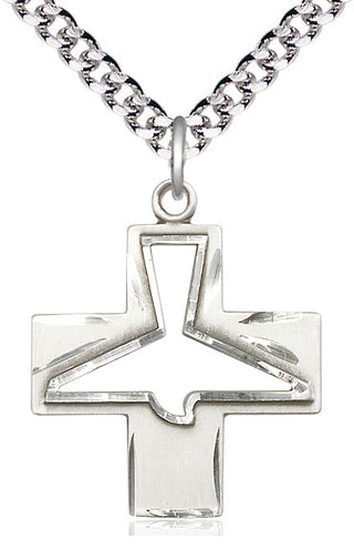 Sterling Silver Holy Spirit Medal Catholic Jewelry