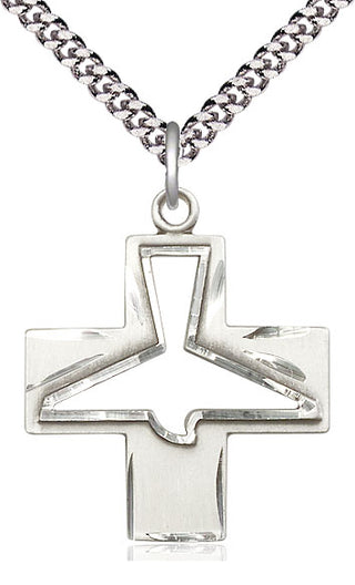 Sterling Silver Holy Spirit Medal Catholic Jewelry