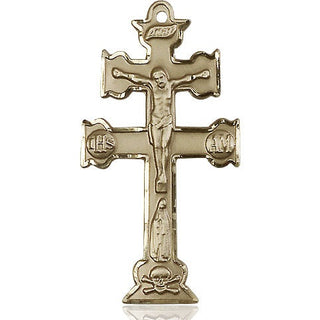 14kt Gold Caravaca Crucifix Medal