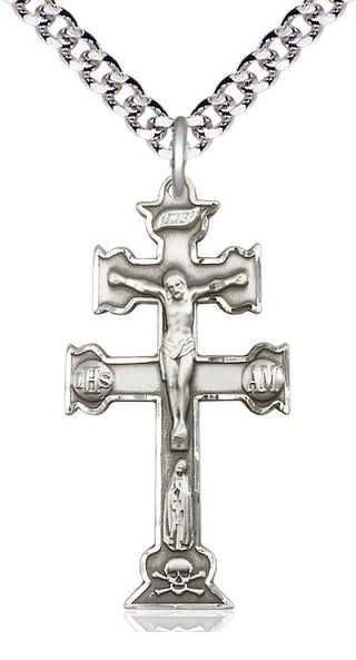 Sterling Silver Caravaca Crucifix Medal Catholic Jewelry