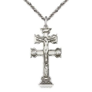 Sterling Silver Caravaca Crucifix Medal Catholic Jewelry