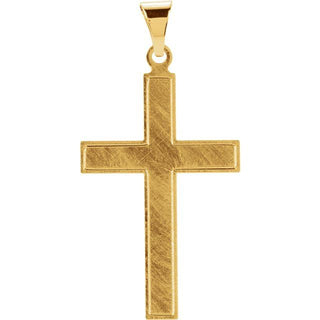 14K Yellow 28x18 mm Cross Pendant