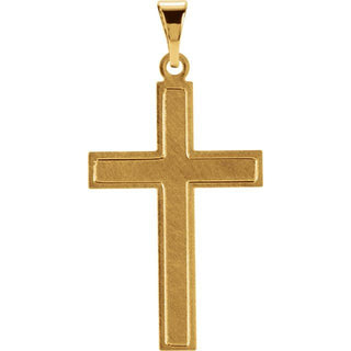 14K Yellow 22x14 mm Cross Pendant
