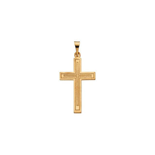 14K Yellow 22x14 mm Cross Pendant 