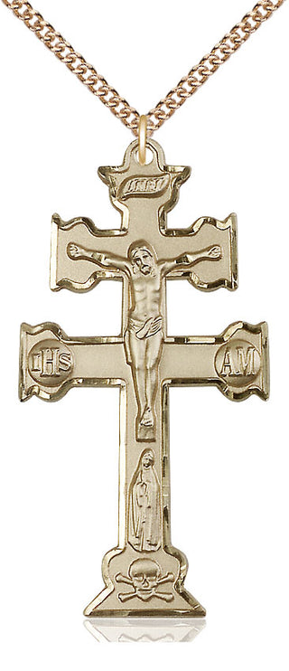 14kt Gold Caravaca Crucifix Medal