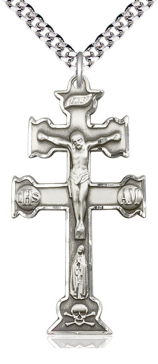 Sterling Silver Caravaca Crucifix Medal Catholic Jewelry