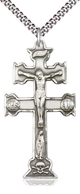 Sterling Silver Caravaca Crucifix Medal Catholic Jewelry