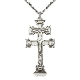 Sterling Silver Caravaca Crucifix Medal Catholic Jewelry