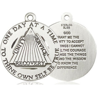 Sterling Silver Recovery Medal Catholic Jewelry