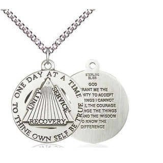 Sterling Silver Recovery Medal Catholic Jewelry