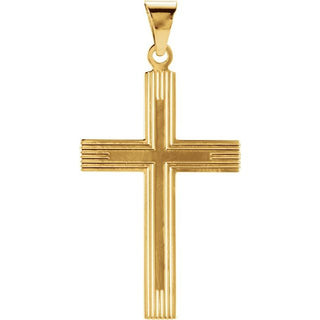 18K Yellow Cross Pendant
