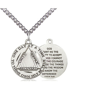 Sterling Silver Recovery Medal Religious Jewelry