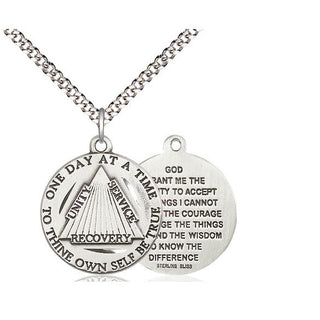 Sterling Silver Recovery Medal Religious Jewelry
