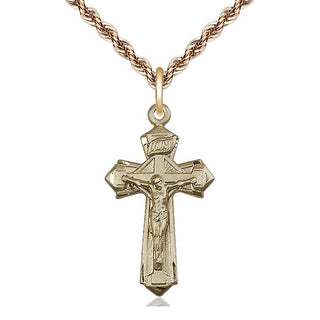 14kt Gold Filled Crucifix Medal Religious Jewelry