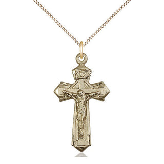 14kt Gold Crucifix Medal